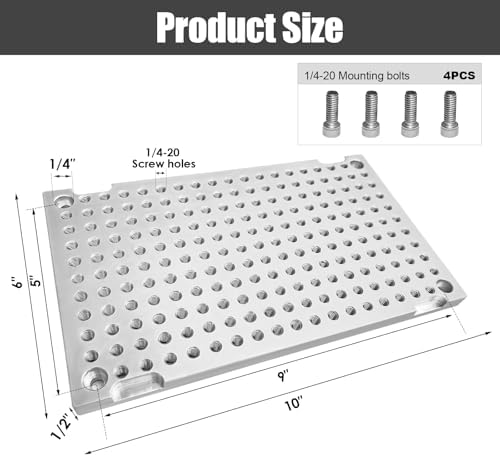 6" x 10" x 1/2" MIC7 Aluminum Fixture/Sacrificial Plate, Mini Pallet