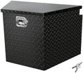 BLACKHORSE-RACING Heavy Duty Aluminum Trailer Tongue Tool Box for Pick Up Truck Bed RV ATV with Lock & Keys 29"(L) X17(W) X18(H)-Black