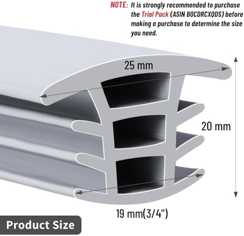 Flexible EPDM Rubber Strip (10 ft Long and 3/4 inch Wide) for Concrete Crack Repair and Replacement - Weather and Aging Resistant Expansion Joint Filler for Driveways and Sidewalks