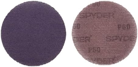 Spyder 10-Pack 60 Grit Sanding Discs, Ceramic Net, 5-Inch Hook and Loop, for Random Orbital Sander (500058)
