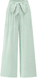 BTFBM Striped Palazzo Pants for Women Fall 2026 Wide Leg Dress Work Pants