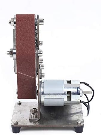 Mini Belt Sander, Electric Power Belt Sanders with 10pcs Sand Belts Metal Grinder Knife Making DIY Vertical Sand Belt Machines for DIY Wood Working Edge Polishing (775 Spindle Motor)