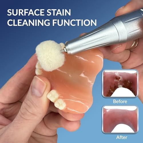USB Polishing Machine, Portable Electric Mini Polisher 35000 RPM for Edge Correction Smoothing After Repair Cleaning Creating a Shiny Surface, Polishing Head Set with Step-by-Step Instructions
