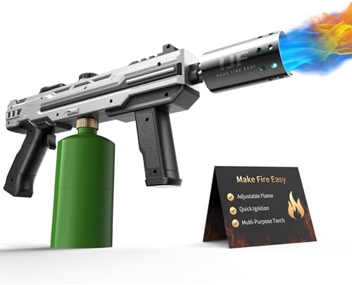 Propane Torch Gun, Adjustable Flame Blow Torch for Cooking and BBQ