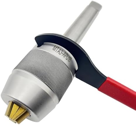 MT3 Keyless Drill Chuck Self-Tightening 1/8"-5/8" (3-16mm) - Titanium Coated Heavy Duty Integral Chuck with APU16 Wrench for Milling & Drilling Machines (MTA3-APU16)