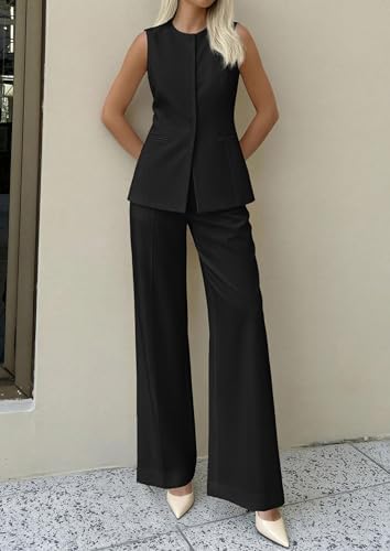 PRETTYGARDEN Women's 2 Piece Sets Business Casual Outfits