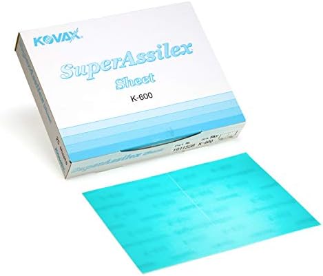 Super Assilex Flexible Sanding Sheets, Sky K-600, Hook & Loop, 191-1508, 25 Sheets