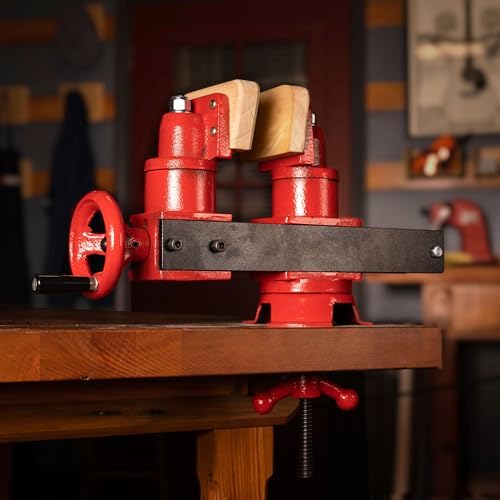 StewMac Guitar Repair Vise with Neck Protectors, 360 Degree
