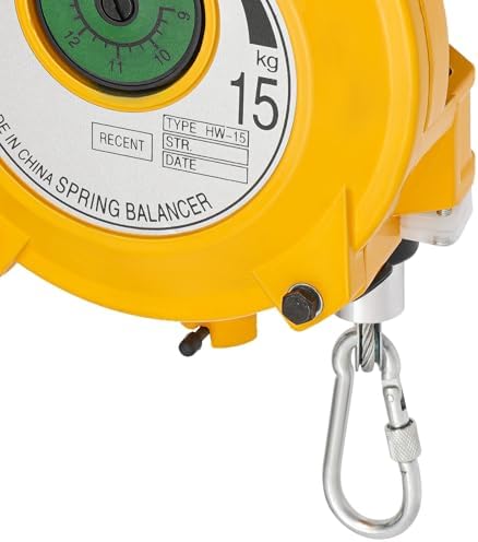 Spring Tool Balancer 20-33lbs Retractable Spring Balancer Self-Locking Ratchet Device Retractable Tool Fixture Holder with 1.5m Wire Rope Adjustable Balancer Retractor Hanging Holding Equipment