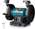 6-Inch Variable Speed Bench Grinder with Grinding Wheel Dresser, 1725–3450 RPM 2.5 Amp Brushless Induction Motor, LED Work Light, Eye Shields, Cast-Iron Base for Sharpening, Grinding & Polishing