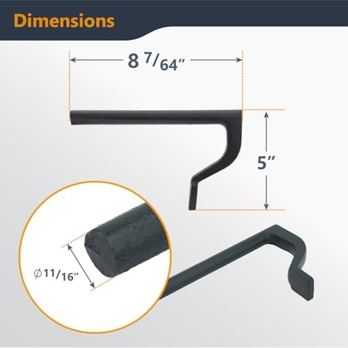 POWERTEC 8" Hold Fast Clamps Fits 3/4" Bench Dog Hole, Bench Dog Clamps for Woodworking Fits MFT Worktable, Use w/Mallet, Workbench Accessories - 2PK (71528)