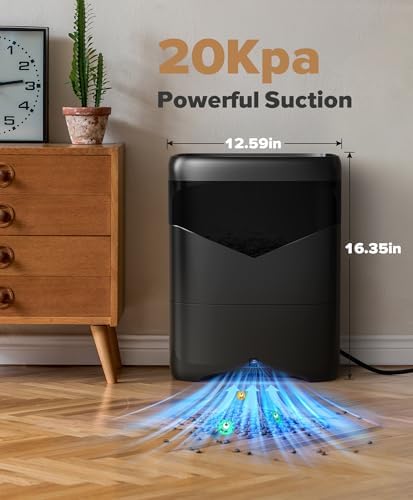 LyriFine Electric Spin Scrubber Full-Body IPX7 Waterproof & 20Kpa Suction Pro Touchless Vacuum Automatic Dustpan
