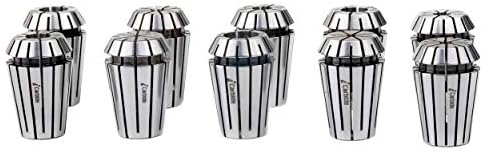 Ultra TIR 0.0002" Precision ER20 Collet Set INCH 11PC for CNC Engraving Machine & milling Lathe Tool 1/8 to 1/2