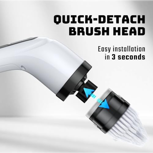 Electric Spin Scrubber for Bathroom: Shower Cleaner Brush with Long Handle