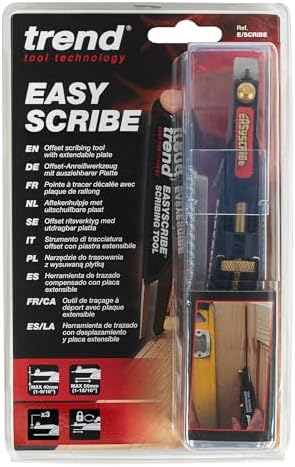 Trend EasyScribe Scribing Tool, Accurate Scribing Solution for Carpenters, Joiners, Tilers, Kitchen & Shop Fitters, E/SCRIBE, Black