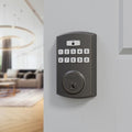 BRINKS Keyless Entry Keypad Deadbolt, 50 Codes, Auto Lock, Tuscan Bronze
