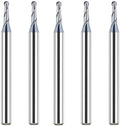 SpeTool 5Pc/Pack 1/16" Cutter Spiral End Mill 1/8" Shank for CNC Machine Milling Toos Router Bits