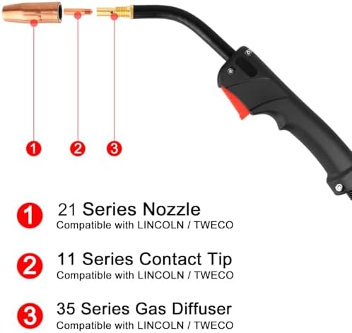 MIG Welding Gun Torch 100Amp 10' Replacement for Lincoln Magnum 100L K530-5