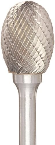 Drill America SE-7 Carbide Burr/Rotary File Oval Double Cut for Die Grinder 3/4" Dia. x 1" Cut Length with 1/4" Shank and 2-3/4" Overall Length, DUL Series