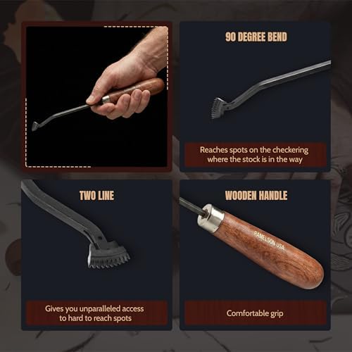 UJ Ramelson Ullman Gunsmith Checkering Tool for Gunstocks, Wood Carving Gunsmithing Accessories, Carbide Tipped