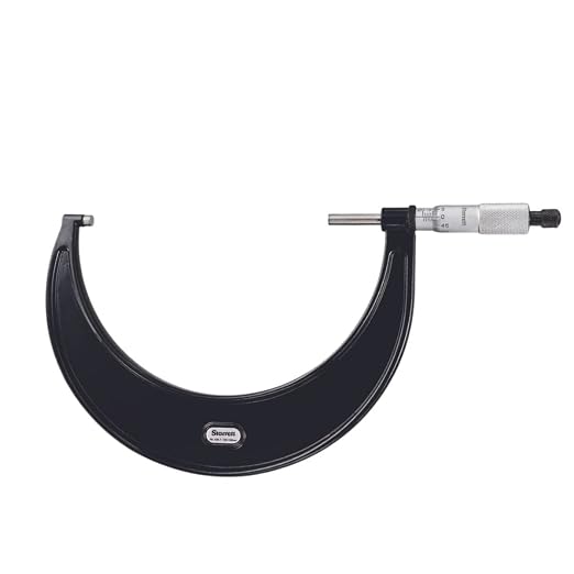 Starrett Outside Micrometer with One-Piece Spindle, Satin Chrome Finish and Advanced Sleeve Design - Quick and Easy Adjustment, 125-150mm Range, .001mm Graduation - V436.1MXRL-150