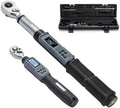 GROWNEER Digital Torque Wrench Set, 1/4" Drive 1.1-22.1 Ft-lbs/1.5-30Nm & 1/2'' Drive 7.38-147.5 Ft-lbs/10-200Nm Electronic Torque Wrench Combo with Buzzer & LED Indicator for Motor Car Repair
