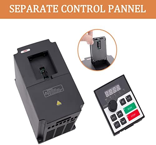 QNK 4KW 5.5HP 220V AC 17A VFD Converter Single to 3 Phase Inverter