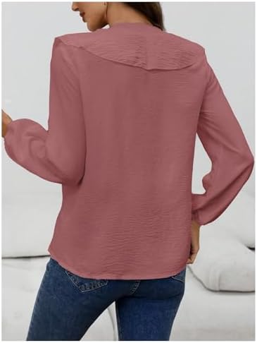 GORGLITTER Women's Ruffled Top Blouses Dressy Business Casual Outfits