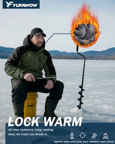 Yufawow Men Winter Jacket Skiing Jacket Insulated Fleece Lined Waterproof Windbreaker for Snowboard Hiking Camping ATV Outdoor Work