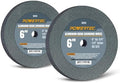 POWERTEC Bench Grinder Wheel 6 Inch, 36 & 100 Grit, Aluminum Oxide Grinding Wheel for Bench & Pedestal Grinder, 3/4" Thick 1/2" Arbor, Sharpening & Shaping Drill Bits, Blade, Chisel, 2PK (15530)