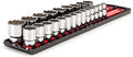 TEKTON 1/2 Inch Drive 12-Point Socket Set, 23-Piece | SHD92120 | (10 - 32 mm), Shallow, Socket Rail
