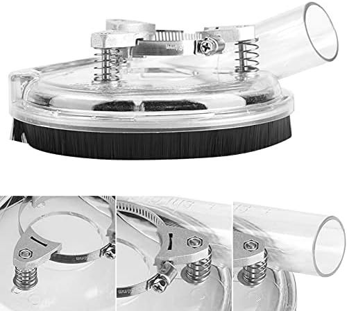 Shanrya Hand Grinder Dust Cover, Universal Dust Shroud for Angle Grinders, Fits 4" or 5" Grinder/Polisher, Captures Up to 99.5% Dust, Removable Front Edge, Adjustable Height