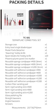 DSPIAE Departure Tool Combo Set – Precision Hobby Tools for Model Building, Gunpla, Crafting, and DIY Projects