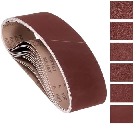 18 Pcs Sanding Belts 4 x 36 Inch 40/80/120/150/240/400 Grit