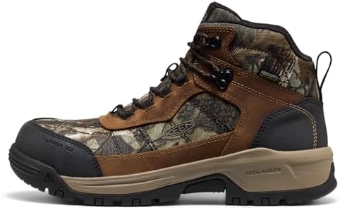 KEEN Utility Men's Skokie Hiker Style Mid Height Composite Toe 90 Degree Waterproof Work Boots
