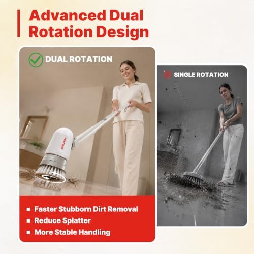 Shop-Vac Electric Spin Scrubber, 2-Speed Cordless Shower Scrubber, 5430576
