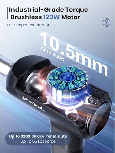 BOB AND BRAD X6 Ultra Massage Gun with Heat & Infrared Light, FSA Eligible