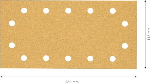 Bosch Professional 50x Expert C470 Sandpaper (for Hardwood, Paint on Wood, 115x230 mm, Grit 60, Accessories Orbital Sander)