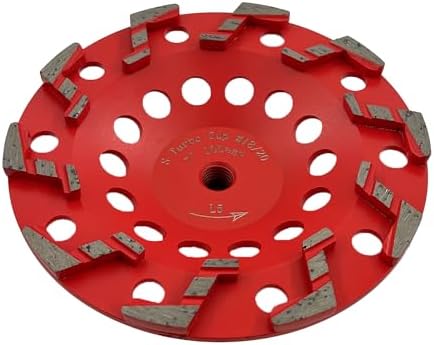 7" Diamond Grind Wheel 10 S Seg Concrete & Coating 5/8"-11 Threaded Arbor