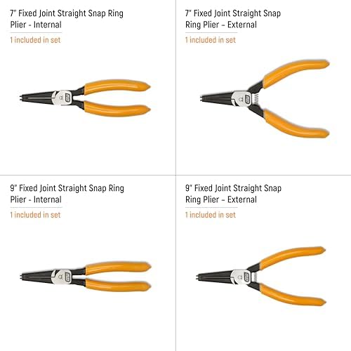 GEARWRENCH 4 Pc Snap Ring Pliers - 7" & 9" Straight Int/Ext | 89701