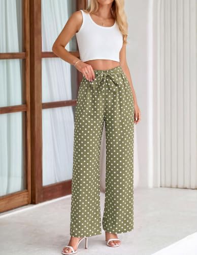 BTFBM Striped Palazzo Pants for Women Fall 2026 Wide Leg Dress Work Pants