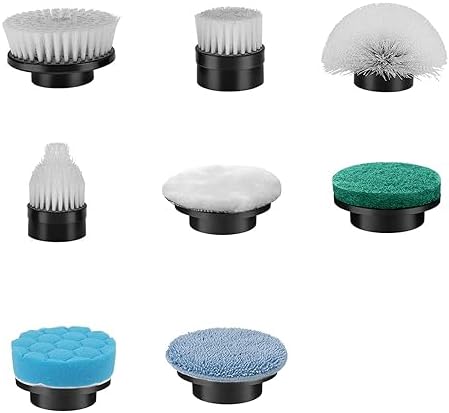Qimedo Q2 Pro Electric Spin Scrubber, 1500 RPM High Power Cordless Shower Cleaner with Display & Effortless Handle, 16 Replacement Brush Heads Compatible with Qimedo, Leebein, Keimi, Alloyman, YKYI