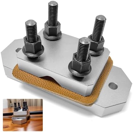 Professional Grade Heavy Duty Barrel Vise Tool, Aluminum Barrel Clamp with Leather Inserts, Universal Barrel Vise Clamp Surface Protection Design, Fits 0.67”–1.375” Outside Diameter Barrels (silver）