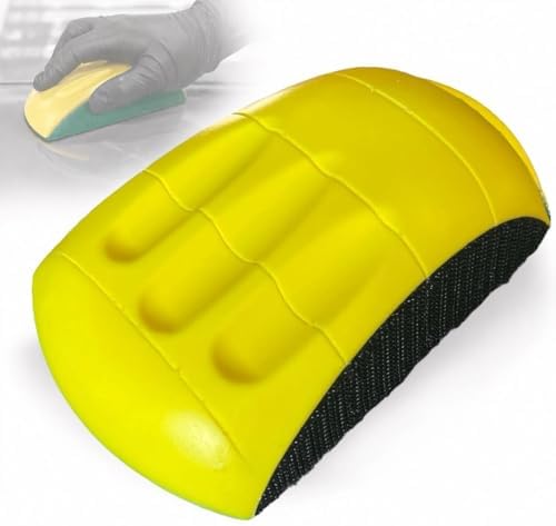 LiME LiNE 6 Inch Hook and Loop Mouse Hand Sanding Block Ideal for Sanding Automotive Body, Art & Crafts and DIY Projects (Flexible Block)