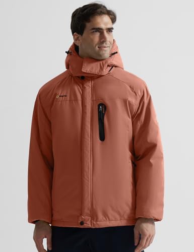 GEMYSE Men's Winter Ski Jacket Waterproof Snow Coat with Detachable Hood