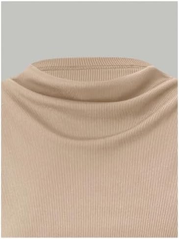 OYOANGLE Women's 3 Pack Business Casual Outfits Mock Neck Ribbed Tank Tops
