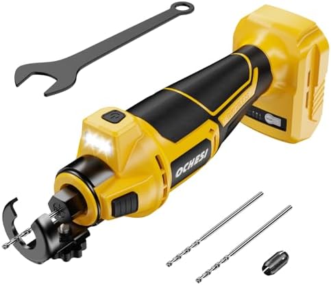 Cordless Drywall Cut-Out Tool Compatible with Dewalt 20V Battery, 3 Speed Adjustable Brushless Rotary Saw with Up to 30000 RPM, Compact Spiral Saw Kit for Wood,Drywall,Tiles,plastic (Tool Only)