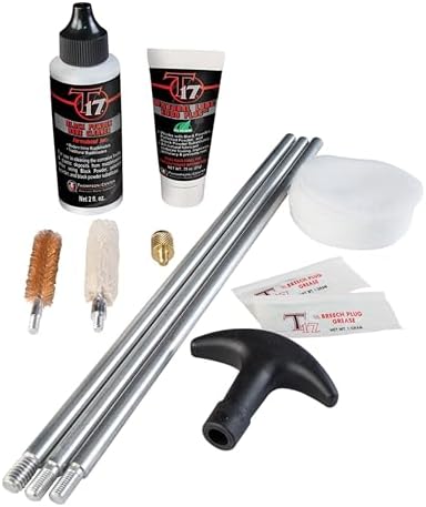 Thompson Center T17 Pro Hunter Accessory Kit and Muzzleloader Cleaning Kits with Bore Cleaner, Breech Plug Grease, Jag, and Round Cleaning Patches for Muzzleloader and Black Powder Rifle Maintenance