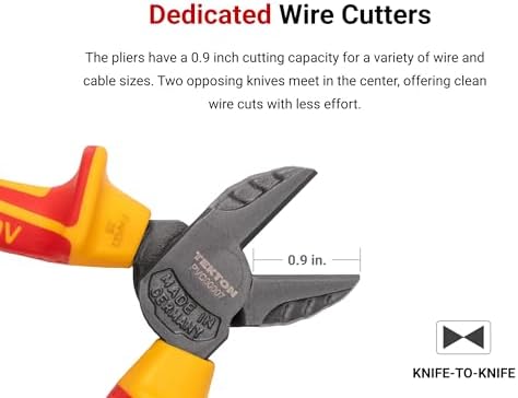 TEKTON 7 Inch Insulated Diagonal Cutting Pliers | PVC00007