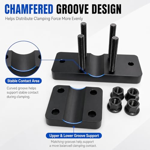 Heavy Duty Barrel Vise Tool, Aluminum Barrel Clamp with Leather Inserts, Non-Marring Bench Vise Clamp, Fits 0.67" to 1.375" Outside Diameter